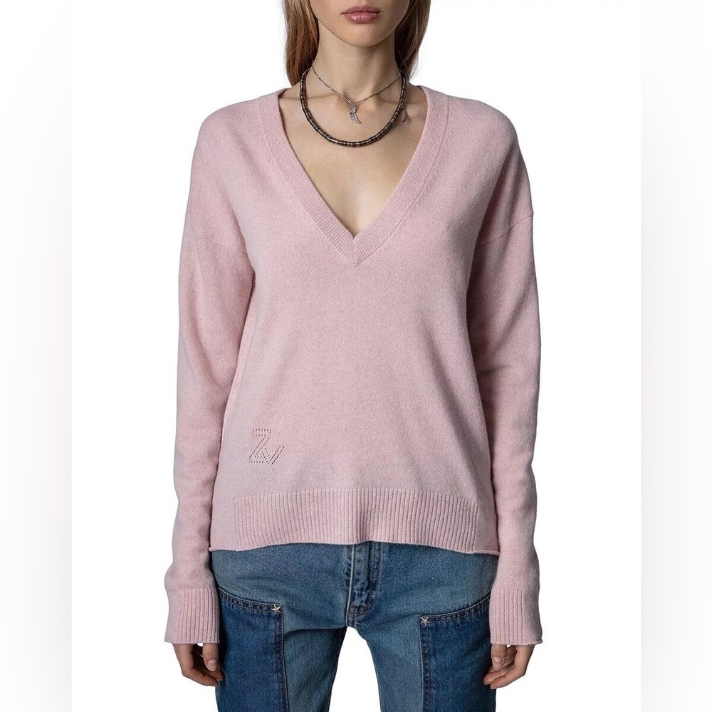 New Zadig & Voltaire Vivi Patch Cashmere Sweater Jumper